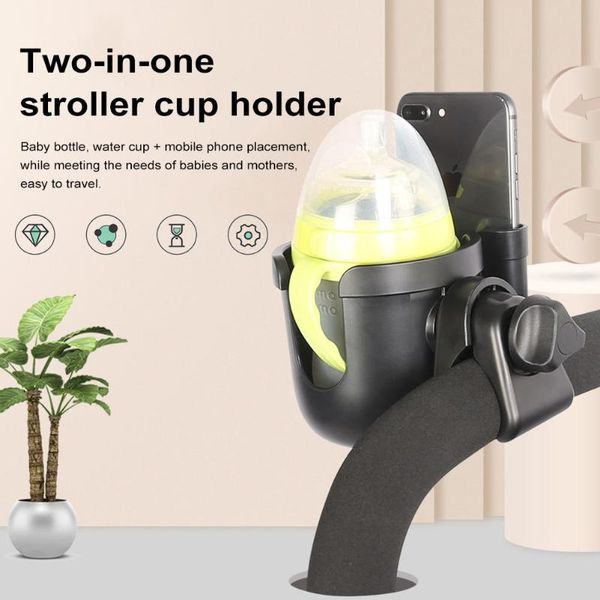 

stroller parts & accessories cup holder universal 2 in 1 mobile phone bottle for buggy pushchair wheelchair bike and more