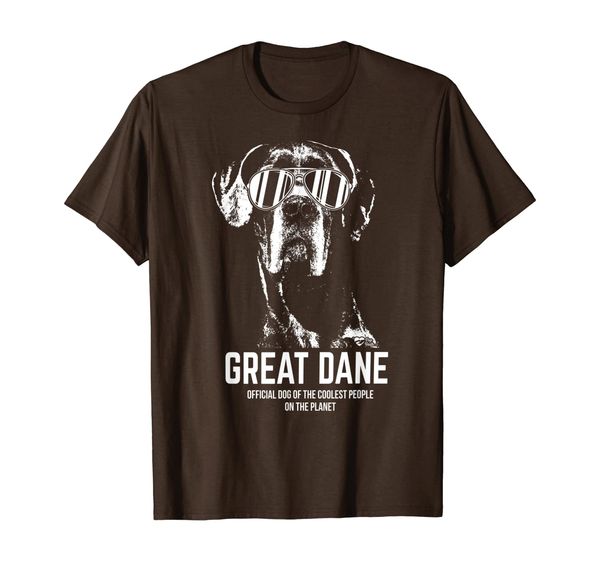

great dane official dog of the coolest pup lovers t-shirt, White;black