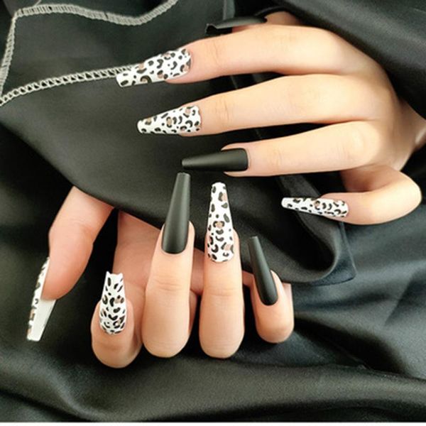 

24pcs gradients wear long paragraph fashion manicure patch false nails save time wearable jelly nail sana889 art kits