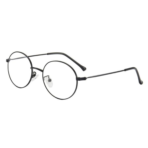 

2020 new round spectacle frame myopia glasses 28049 men and women round frame metal spectacle frame, Black