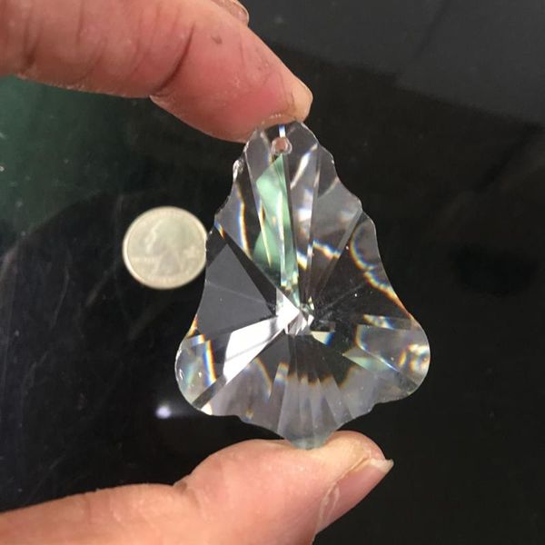 

chandelier crystal 50mm clear suncatcher pendant tree faceted leaf craft prism hanging ornament fengshui xms