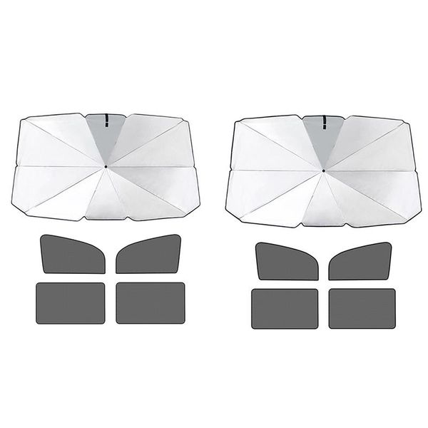 

car sunshade windshield umbrella foldable uv block interior parasol and side window sun visor