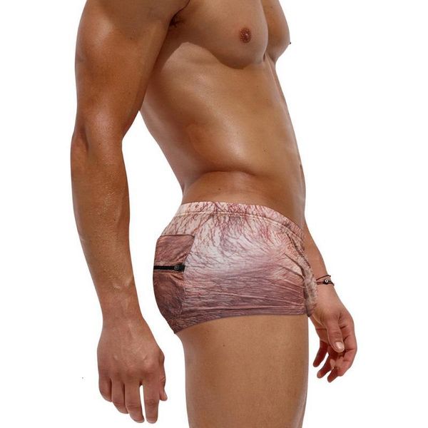 

bodybuild gradient trunks beach swimming boxer fashion men's shorts, White;black