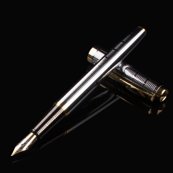 

fountain pens 2021 brand noble golden & silver stainless pen nib gift high quality