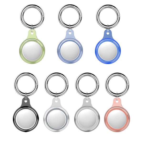 Cobertura transparente para etiquetas de ar Key Ring Acessórios TPU Anti-Scratch Scratch Shell Chaveiro Apple Airtag Case