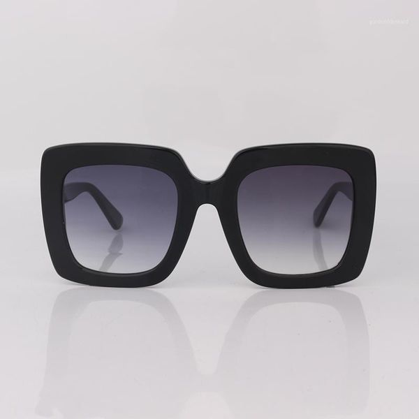 

black square sunglasses women and men fashion acetate, White;black