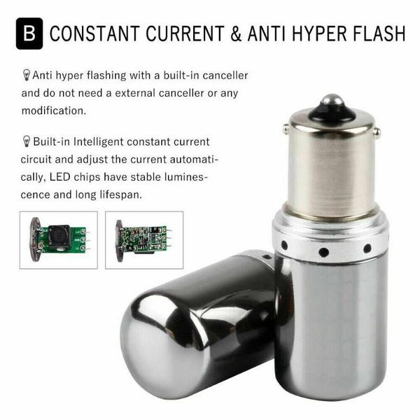 

car headlights canbus tail light bulbs lamp replacement signal swaterproof 144smd
