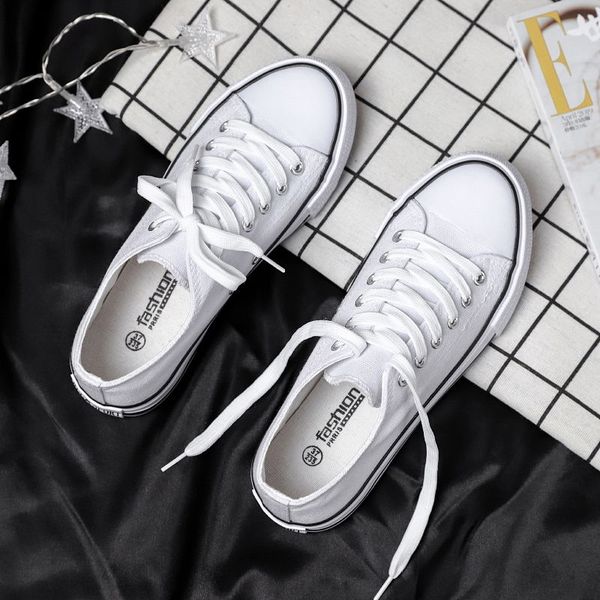 

high and low trend couple casual student board shoes vulcanized flat bottom