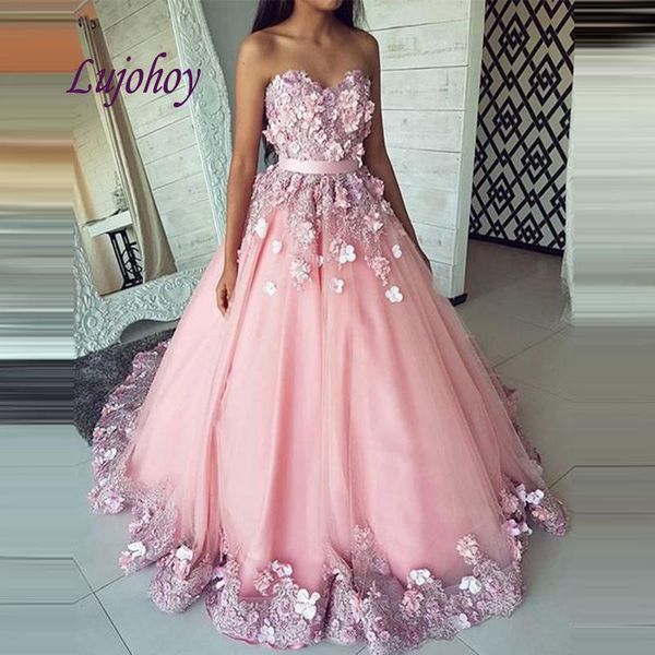 

party dresses pink long lace evening plus size women flowers ladies prom formal gowns, White;black