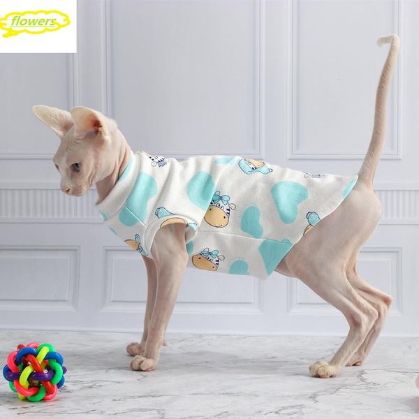 

cat costumes sphinx devon clothes spring summer cotton knitted breathable anti-allergy vest dog for small