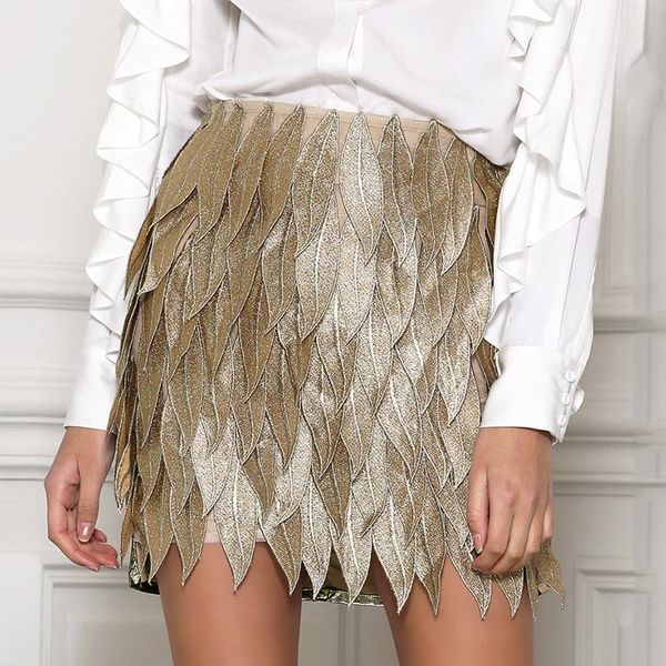 

skirts ubetoku 2021 autumn winter women pu patchwork skirt ladies elastic waist eaves embroidery fashion office clothing, Black