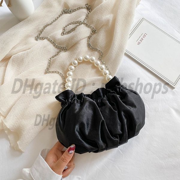 

shoulder bags luxurys designers fashion womens crossbody handbags wallets lady clutch pearl chain bucket bag purse 2021 totes cross body han
