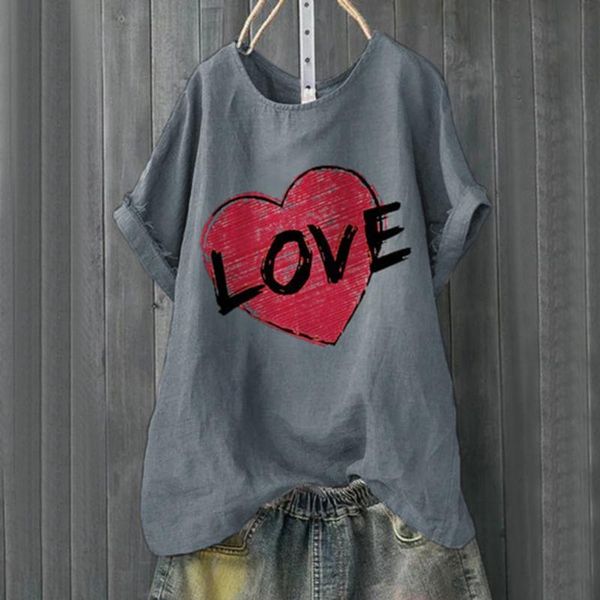 

vestidos verao harajuku vintage women plus size loose letter printed o-nock short sleeve blouse for roupa feminina women's blouses & s, White