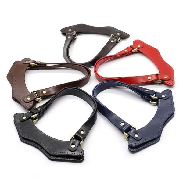 

bag parts & accessories fashion pu leather handbag handle strap for diy handmade woven, Black