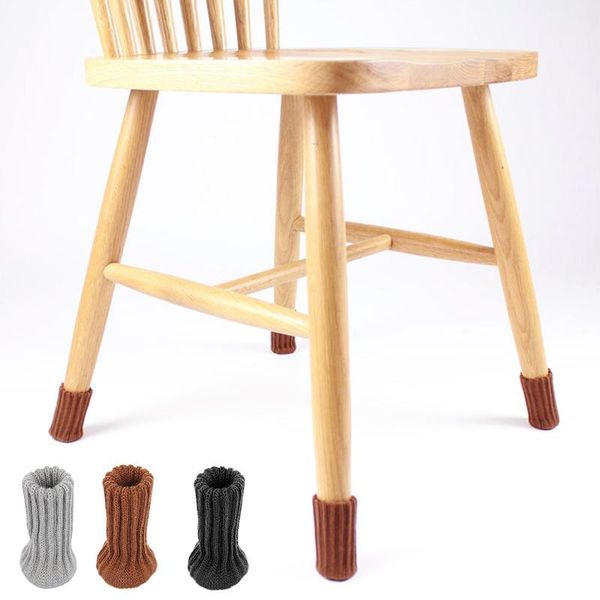 

24pcs double knit chair table leg pads socks cloth floor protectors for office home furniture feet anti-slip flexible sleeve covers