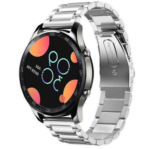 

watch bands metal strap compatible for huawei gt/gt2 classic band 22mm solid stainless steel business bracelet wb375, Black;brown