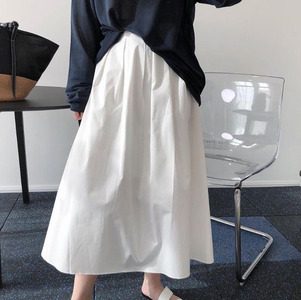 

skirts woman cotton elegant skirt, Black
