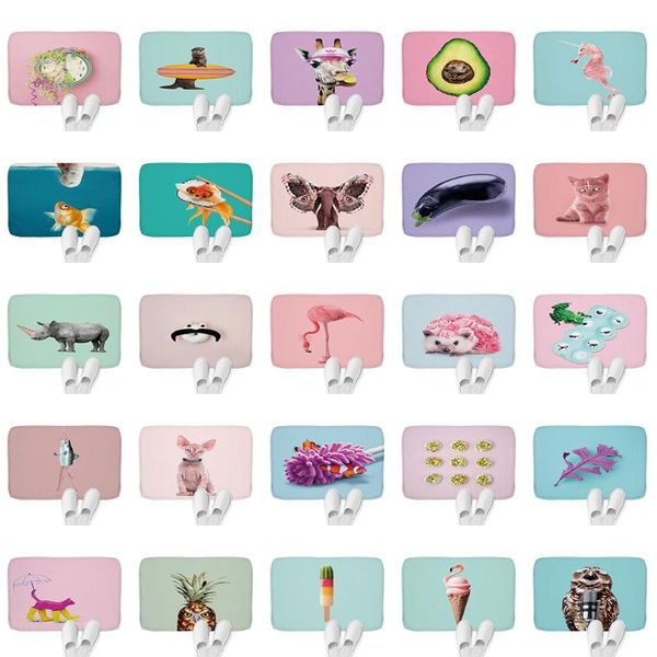 

cushion/decorative pillow cartoon animal dog door mat akita and kirky carpet soft mats cute home bathroom balcony doorway absorbent non-slip