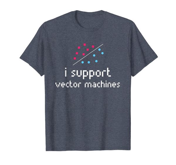 

machine learning shirt, support vector machines, computer, White;black