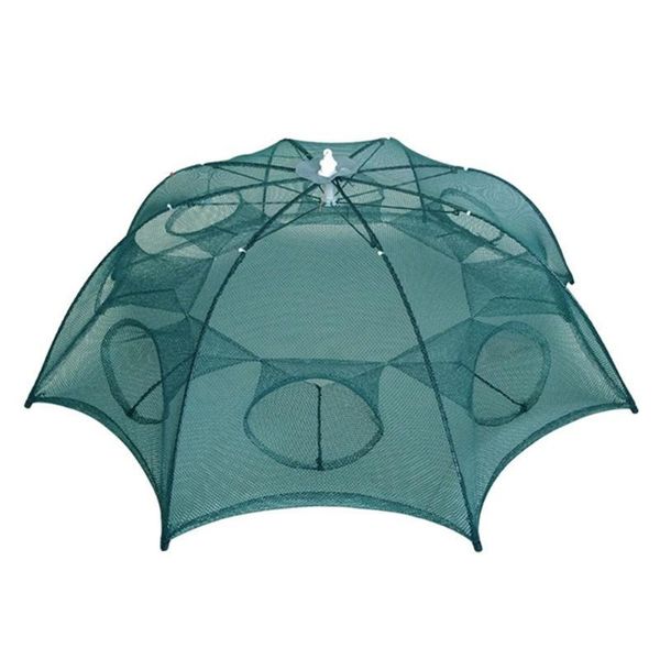 

fishing accessories 4 hole net casting cast crayfish catcher shrimp small fish crab bait trap cage with luminous lure beads