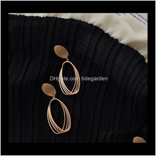 

drop delivery 2021 jewelry for women matte gold geometry classis charm earrings fashion of vwwig, Golden