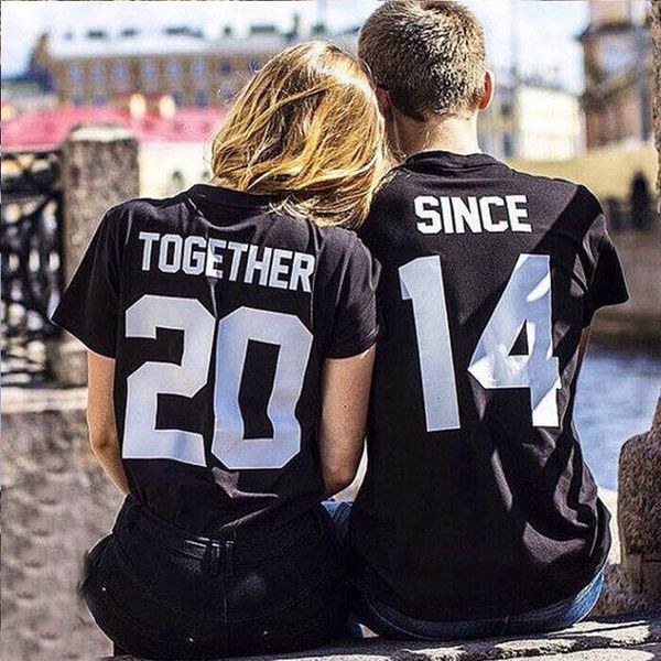 

women's t-shirt valentine day woman cute tshirt fashion print couple tee streetwear funny graphic girlfriend wife t-shirts l, White