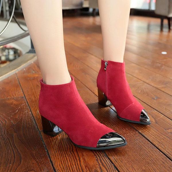 

boots aleafalling women 6cm high heel warm snow outdoor girl winter cotton clother lady's shoes awbt218, Black