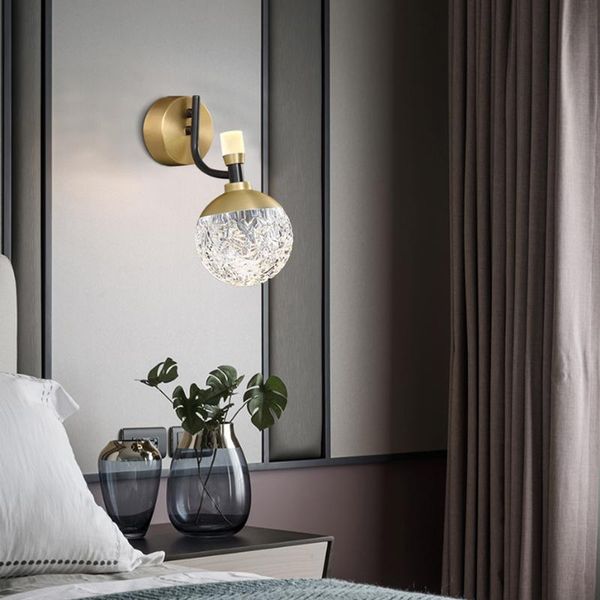 

bedroom glass ball nordic wall lamp lighting bathroom staircase room decor outdoor light