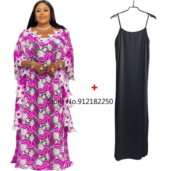 

ethnic clothing african dresses for women vetement femme 2021 dashiki water soluble lace boubou robe africain abaya dubai kaftan dress, Red