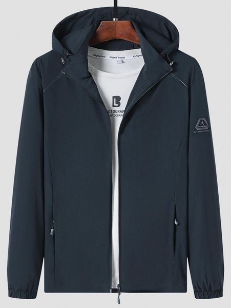 

men letter graphic zip up jacket b2vt#, Black;brown