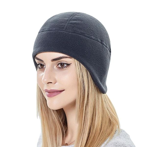 

berets 2021 beanie hats for women and men autumn winter hat fleece light warm defense cold ski hood sports cycling running caps, Blue;gray