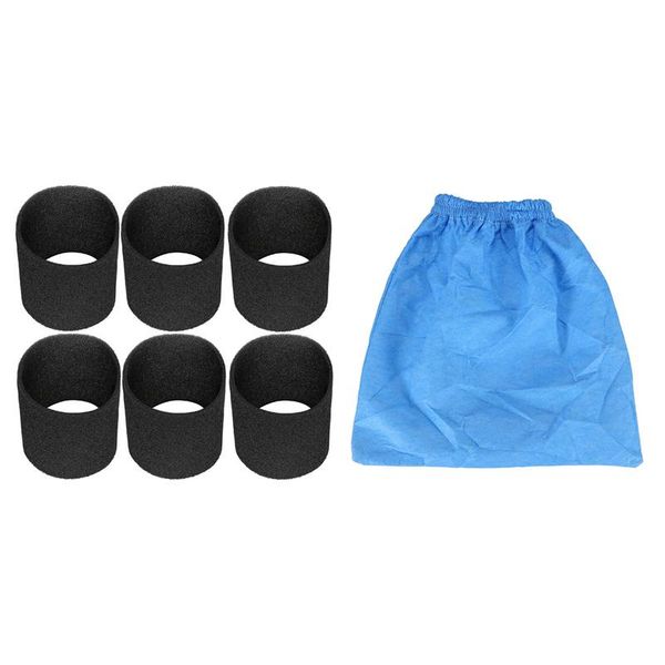 

vacuum cleaners 5pcs for karcher mv1 wd1 wd2 wd3 se4001 filter bag & 6x wet and dry foam mv 1 wd kar