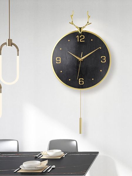 

luxury gold wall clock metal modern nordic creative silent clocks watches home decor bedroom living room decoration gift