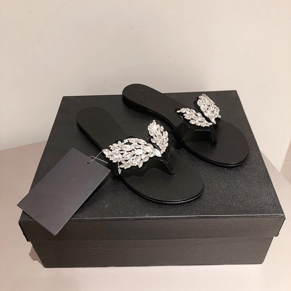 

2021ss slipper women sandals slides waterfront black real leather sandal womens high heels shoes 35-40 with box and dust bag