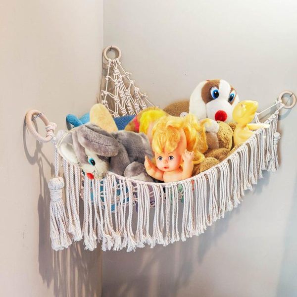 

storage bags stuffed animal net wall hanging mesh toy hammocks for kid room holder corner baby shower bag bedroom organizer