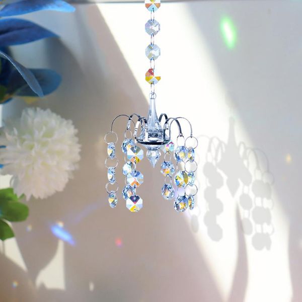 

decorative objects & figurines crystal beads pendant chandelier shaped prism faceted hanging jewelry ornament glass indoor outdoor art decor