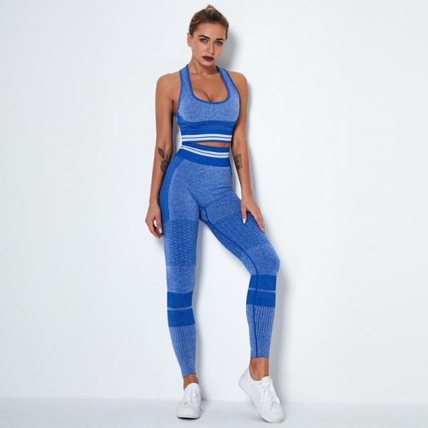 

yoga outfit 2 piece seamless gym clothing women sports suit push up leggings bra running fitness set tank jogging