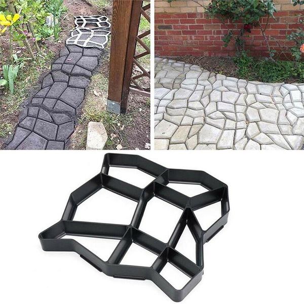 

paving floor path maker mould concrete mold reusable diy molds stepping stone paver moulds for garden decorative flowers & wreaths