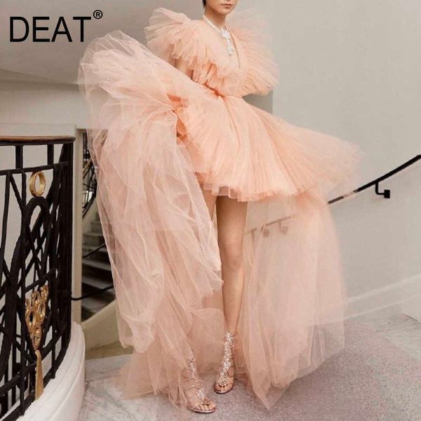 

[deat] summer fashion v-neck high waist floor-length sleeveless solid color loose elegant dress women 13d116 210527, Black;gray