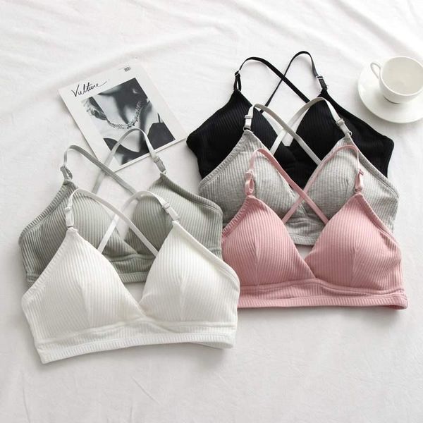 

bras women's seamless thin bra steel wire open back for lingerie, Red;black