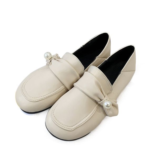 

2021 spring round toe pearl women shoes woman flats warm plush oxford shoes female cotton shoes student slip on casual a3, Black