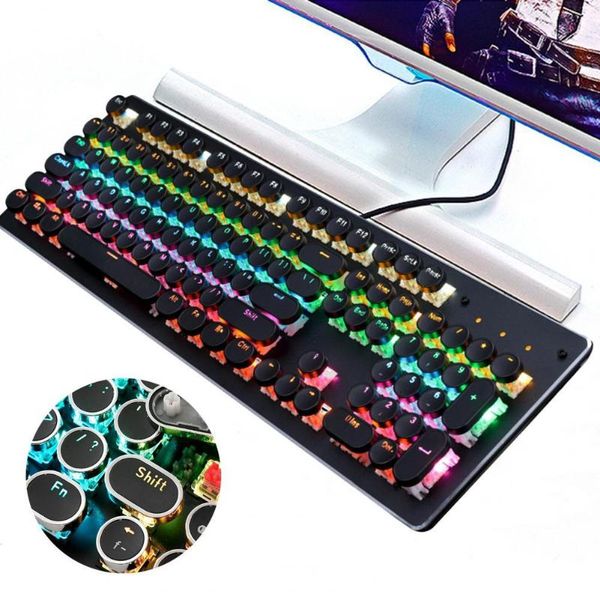 

keyboards 104pcs/set keycaps retro anti-deform abs mechanical circular decor for 104-key keyboard