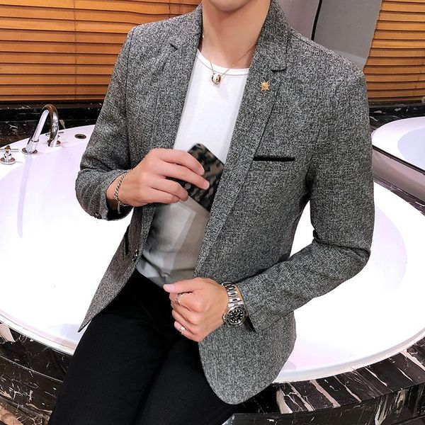 

men's jackets autumn subsection flax konishi clothes business suit nishiso osamu, Black;brown
