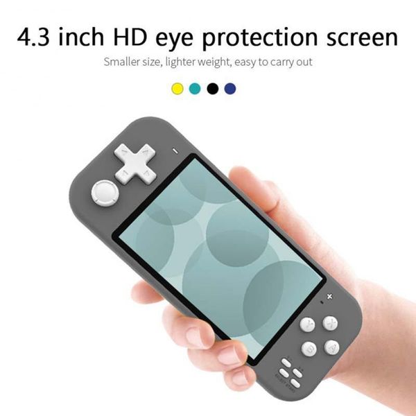 

portable game players x20 mini retro console dual joystick 4.3 inch pocket handheld video player 8gb gaming music mp4 gifts