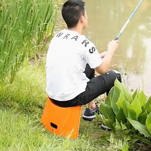 

multifunctional folding stool portable chair creative outdoor camping picnic in fishing light plastic camp furniture