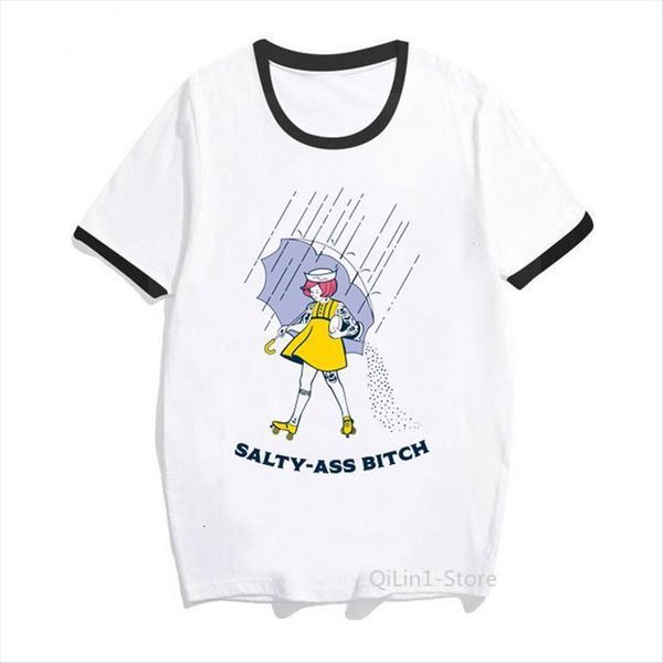 

funny why so salty womens t shirt print summer white grunge aesthetic clothes female graphic tees 90s streetwear