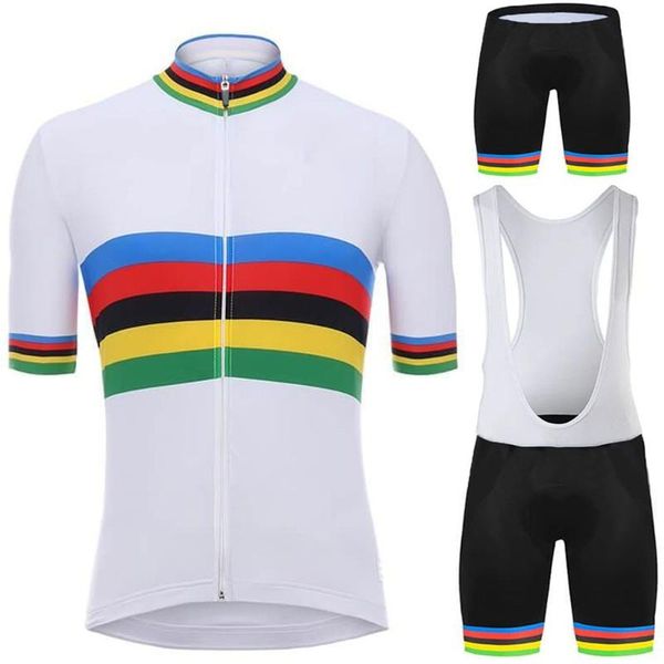 

racing sets 2021 world cycling jersey set white pro clothing road bike suit bicycle bib shorts mtb uniform maillot culotte, Black;blue