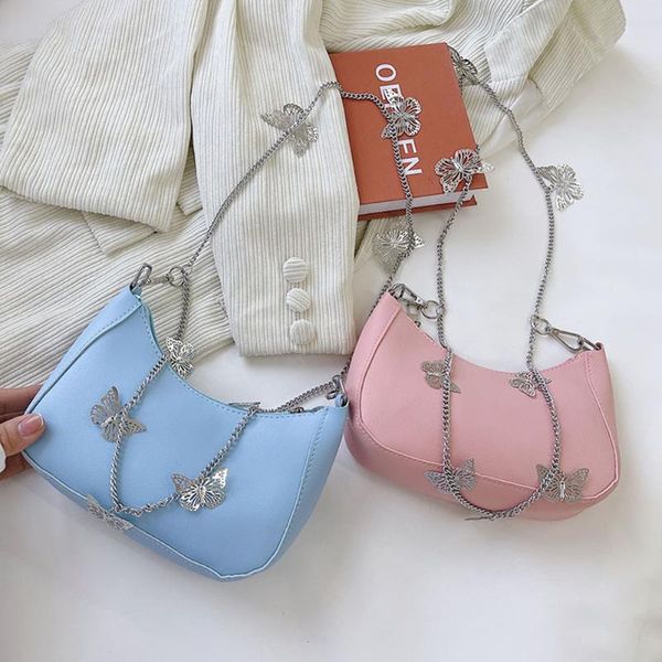 

evening bags ladies baguette small pu leather shoulder for women zipper handbag female travel handle handbags