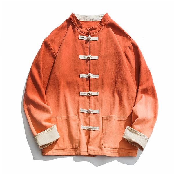 

men's jackets men women candy colors jacket chinese retro autumn winter big size couple loose stand collar coat tang suit ajei, Black;brown