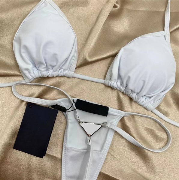 Damen Sexy Bikini Neueste Neckholder Tanga Bademode Sommer Strand Surfen Badeanzüge Soft Touch Gepolsterter Badeanzug 4 Farben